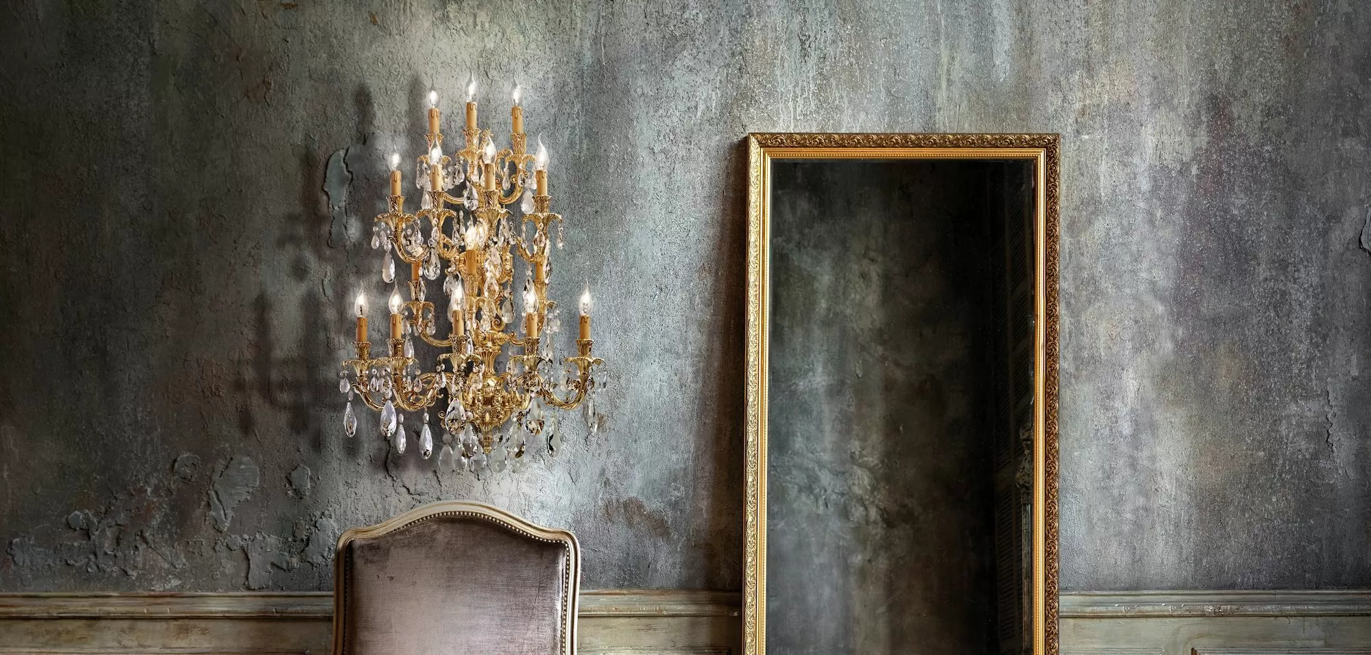 Applique oro francese  798/A15-SH/G - Caesar | Parete | Illuminazione | Possoni