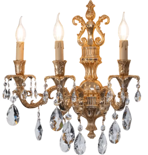 Applique oro francese 798/A3-SH/G - Caesar | Parete | Illuminazione | Possoni